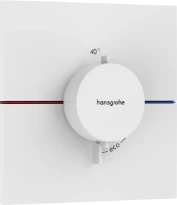 Hansgrohe Showerselect Comfort E thermostat pour installation encastrée avec 1 fonction - blanc mat