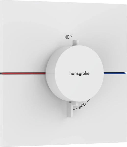 Hansgrohe Showerselect Comfort E thermostat pour installation encastrée avec 1 fonction - blanc mat