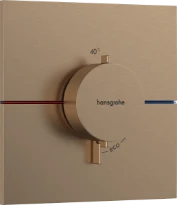 Hansgrohe Showerselect Comfort E thermostat pour installation encastrée avec 1 fonction - Brushed Bronze