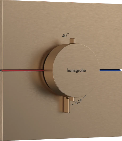Hansgrohe Showerselect Comfort E thermostat pour installation encastrée avec 1 fonction - Brushed Bronze