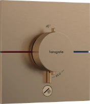 Hansgrohe Showerselect Comfort E thermostat pour installation encastrée avec 1 fonction avec extra uitgang - Brushed Bronze