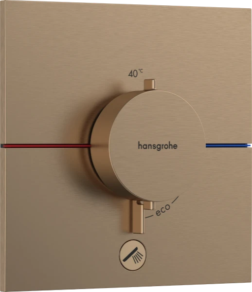 Hansgrohe Showerselect Comfort E thermostat pour installation encastrée avec 1 fonction avec extra uitgang - Brushed Bronze