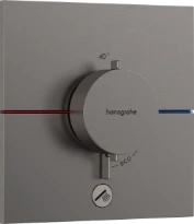 Hansgrohe Showerselect Comfort E thermostat pour installation encastrée avec 1 fonction avec extra uitgang - Brushed Black Chrome