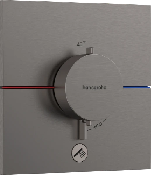 Hansgrohe Showerselect Comfort E thermostat pour installation encastrée avec 1 fonction avec extra uitgang - Brushed Black Chrome