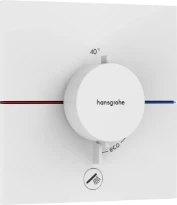 Hansgrohe Showerselect Comfort E thermostat pour installation encastrée avec 1 fonction avec extra uitgang - blanc mat