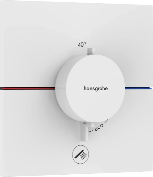 Hansgrohe Showerselect Comfort E thermostat pour installation encastrée avec 1 fonction avec extra uitgang - blanc mat