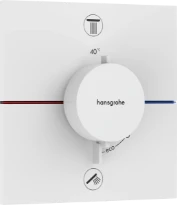 Hansgrohe Showerselect Comfort E thermostat pour installation encastrée avec 2 fonctions avec geïntegreerde beveiligingscombinatie - blanc mat