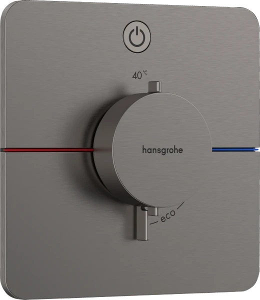Hansgrohe Showerselect Comfort Q thermostat pour installation encastrée avec 1 fonction - Brushed Black Chrome