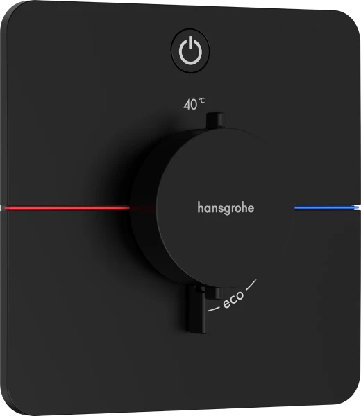 Hansgrohe Showerselect Comfort Q thermostat pour installation encastrée avec 1 fonction - noir mat