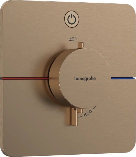 Hansgrohe Showerselect Comfort Q thermostat pour installation encastrée avec 1 fonction - Brushed Bronze