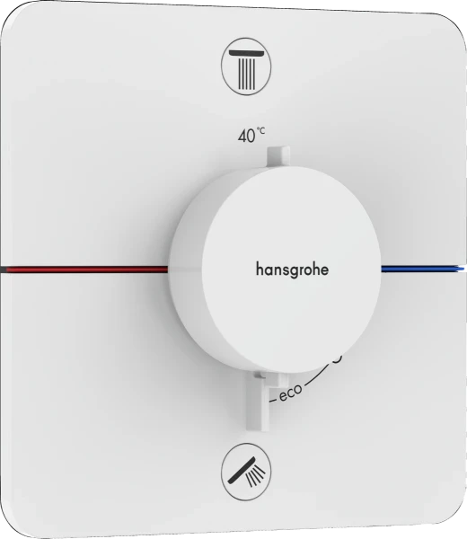 Hansgrohe Showerselect Comfort Q thermostat pour installation encastrée avec 2 fonctions - blanc mat