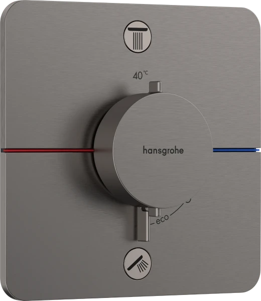Hansgrohe Showerselect Comfort Q thermostat pour installation encastrée avec 2 fonctions - Brushed Black Chrome