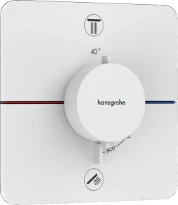 Hansgrohe Showerselect Comfort Q thermostat pour installation encastrée avec 2 fonctions - blanc mat