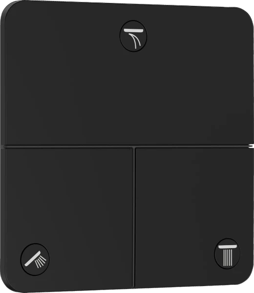 Hansgrohe Showerselect Comfort Q inverseur encastré avec 3 fonctions - noir mat