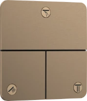 Hansgrohe Showerselect Comfort Q inverseur encastré avec 3 fonctions - Brushed Bronze