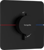 Hansgrohe Showerselect Comfort Q thermostat pour installation encastrée avec 1 fonction - noir mat