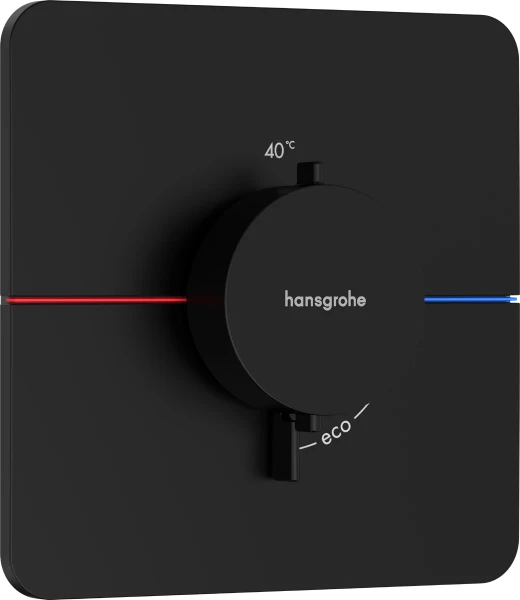 Hansgrohe Showerselect Comfort Q thermostat pour installation encastrée avec 1 fonction - noir mat