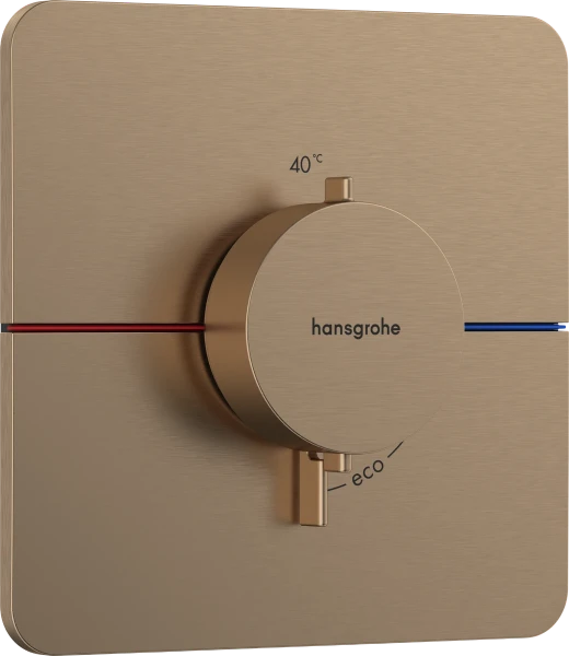 Hansgrohe Showerselect Comfort Q thermostat pour installation encastrée avec 1 fonction - Brushed Bronze