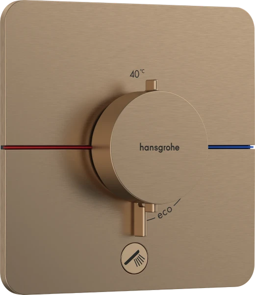 Hansgrohe Showerselect Comfort Q thermostat pour installation encastrée avec 1 fonction avec extra uitgang - Brushed Bronze
