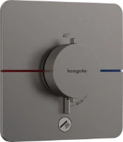 Hansgrohe Showerselect Comfort Q thermostat pour installation encastrée avec 1 fonction avec extra uitgang - Brushed Black Chrome