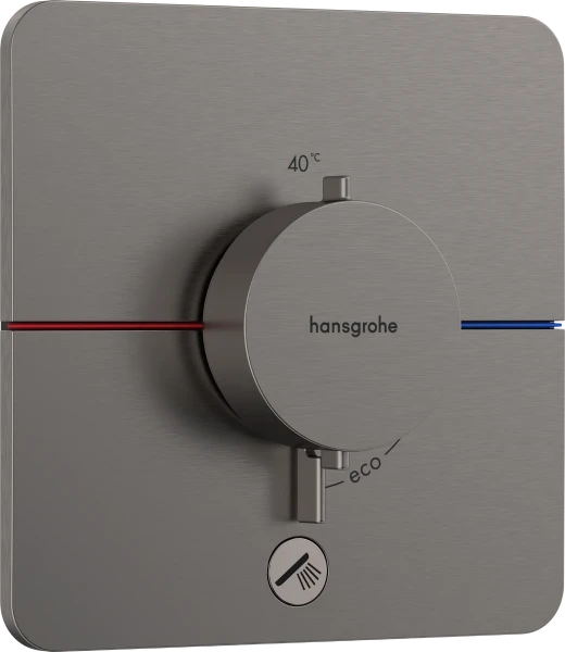 Hansgrohe Showerselect Comfort Q thermostat pour installation encastrée avec 1 fonction avec extra uitgang - Brushed Black Chrome