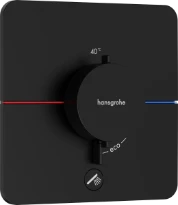 Hansgrohe Showerselect Comfort Q thermostat pour installation encastrée avec 1 fonction avec extra uitgang - noir mat
