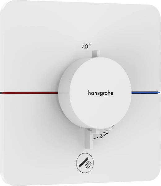 Hansgrohe Showerselect Comfort Q thermostat pour installation encastrée avec 1 fonction avec extra uitgang - blanc mat