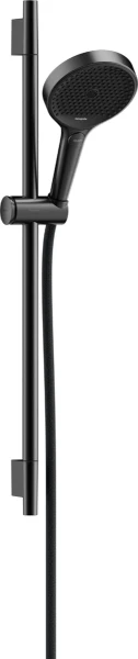 Hansgrohe Rainfinity doucheset 650 mm - douchette S Puro 130 3jet EcoSmart - Designflex flexible de douche 1600 mm - Brushed Black Chrome