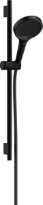 Hansgrohe Rainfinity set de douche 650 mm - douchette S Puro 130 3 jets écosmart - Designflex flexible de douche 1600 mm - noir mat
