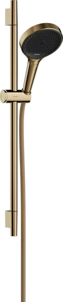 Hansgrohe Rainfinity doucheset 650 mm - douchette S Puro 130 3jet EcoSmart - Designflex flexible de douche 1600 mm - Polished Gold Optic