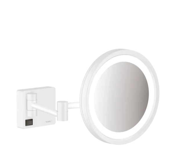 Hansgrohe AddStoris miroir de rasage avec éclairage LED - blanc mat