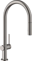 Hansgrohe M54 210 mitigeur cuisine avec douchette extractible 2 jets - noir chromé brossé