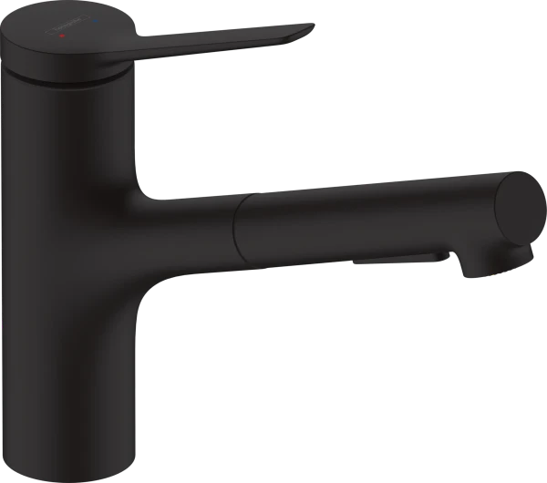 Hansgrohe Zesis M33 150 mitigeur de cuisine avec douchette extractible 2jet - noir mat
