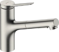 Hansgrohe Zesis M33 150 mitigeur de cuisine avec douchette extractible 2jet - Inox-look