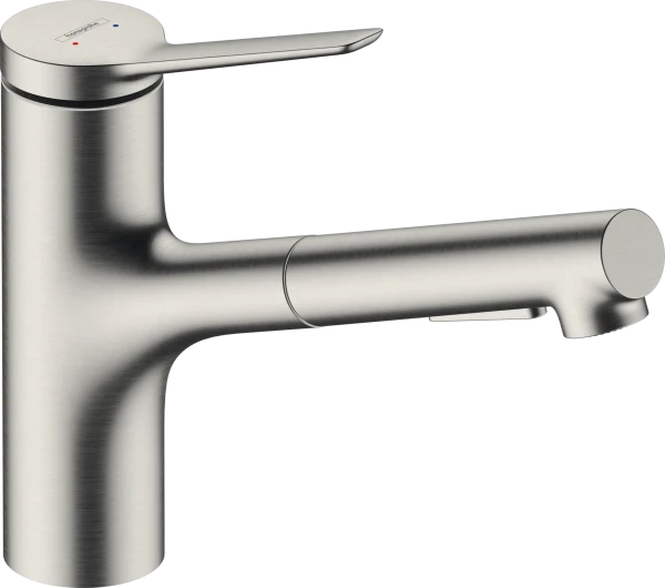 Hansgrohe Zesis M33 150 mitigeur de cuisine avec douchette extractible 2jet - Inox-look