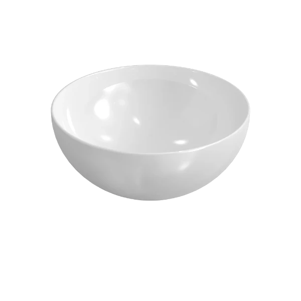 Procasa Obi lavabo à poser rond 400 x 400 x 165 mm - blanc - céramique - sans trou de robinet - sans trop-plein