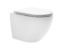 Procasa Maki toilette suspendue Cycloneflush rimless PACK (toilette suspendue + abatant avecsoftclose) -sans rebord - blanc mat - 520 x 365 mm