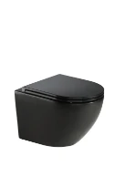 Procasa Maki toilette suspendue Cycloneflush rimless PACK (toilette suspendue + abatant avecsoftclose) -sans rebord - noir mat - 520 x 365 mm