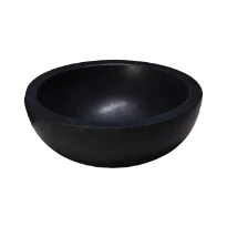 Procasa Pietra lavabo à poser 400 x 400 mm - granit adouci - pierre naturelle - sans trou de robinet - sans trop-plein