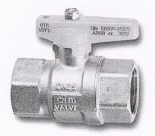 Cimberio CIM 802FP vanne à bille gaz avec levier papillon (jaune) FF 3/4 x 3/4 - approuvé ARGB