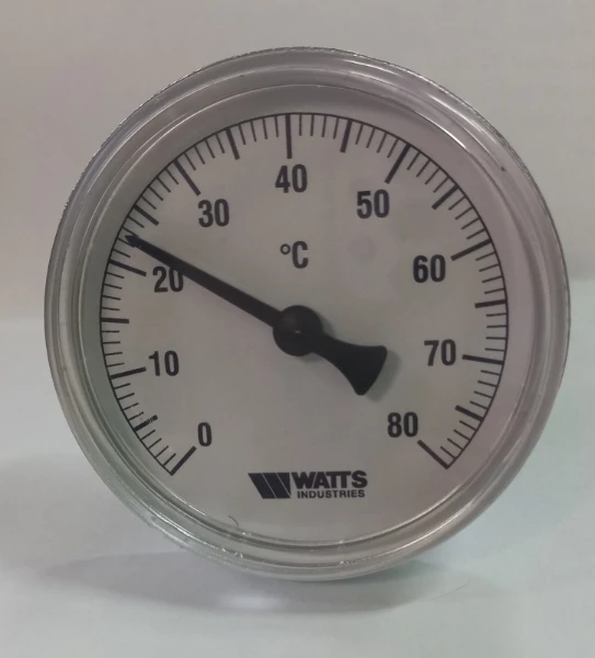 WATTS Bimetaal Therm/axiaal FR 801 - DN40/30mm/0-80C 38