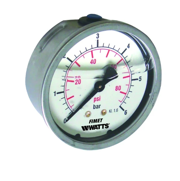 WATTS Manom.inox glyc/axial FR114 DN63 0-2,5ba