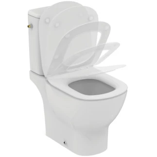T033601 Ideal Standard Tesi staand toilet PACK Aquablade uitgang H (toilet + zitting met softclose + spoelbak) - wit - B360xD660 mm