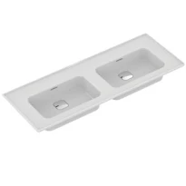 Ideal Standard Strada II vanity double lavabo 1240 x 460 mm - blanc - sans trou de robinet - avec trop-plein