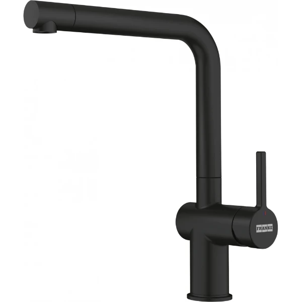 Franke Active eengreepskeukenmengkraan L met zwenkbare uitloop Side lever - zwart mat