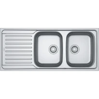 Franke Antea - évier à encastrer / 1160 x 500 mm/ 2 bassins / Lisse / réversible