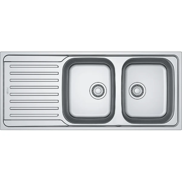 Franke Antea inbouwspoeltafel 1160 x 500 mm - 2 bakken - glad - omkeerbaar