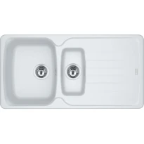 Franke Antea - Evier à encastrer / 970 x 500  mm/ 1+1/2 bassin / Blanc