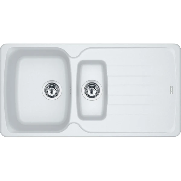 Franke Antea - Evier à encastrer / 970 x 500  mm/ 1+1/2 bassin / Blanc