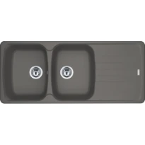 Franke Antea - évier à encastrer / 1160 x 500 mm/ 2 bassins / Gris Pierre